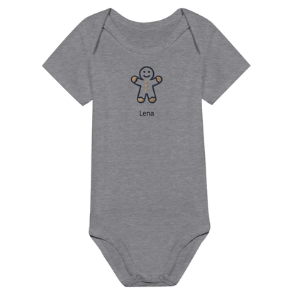 Liebevolle Erinnerung an Kindheitsmomente. Classic Baby Short Sleeve Bodysuit personalisiertes Geschenk zu Weihachten 🎅: freundlich und verspielt gestaltet. Zaubert ein Lächeln auf jedes Gesicht.