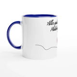 Hochwertige Keramiktasse für jeden Anlass. Weiße Keramiktasse 11oz mit Farbe an der Innenseite: spülmaschinenfest und mikrowellengeeignet. Perfekt als Geschenk für jeden Anlass.