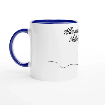 Hochwertige Keramiktasse für jeden Anlass. Weiße Keramiktasse 11oz mit Farbe an der Innenseite: spülmaschinenfest und mikrowellengeeignet. Perfekt als Geschenk für jeden Anlass.