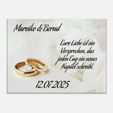 Einzigartige Erinnerung an einen besonderen Tag. Personalisierte Hochzeits-Leinwand – Zeitloser Kunstdruck: symbolisiert Liebe und Zusammenhalt. Ideal für frisch Vermählte und verliebte Paare.