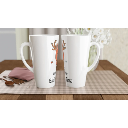 Sanfte Wandkunst fürs Kinderzimmer. Weiße Keramiktasse mit 17 oz ca 480 Ml mit Weihnachtsmotiv personalisierbar 🎅: freundlich und verspielt gestaltet. Zaubert ein Lächeln auf jedes Gesicht.