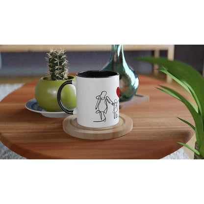 Weiße Keramiktasse 11oz mit Farbe an der Innenseite - Zoey Kunstdrucke