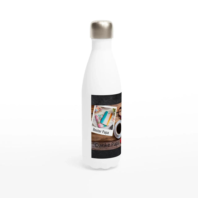 Stimmungsvolle Wandkunst für stilvolle Räume. White 17oz Stainless Steel Water Bottle: für stilvolle Raumgestaltung. Schlicht, elegant und wirkungsvoll.