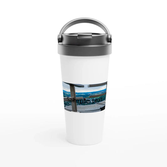White 15oz Stainless Steel Travel Mug - Zoey Kunstdrucke