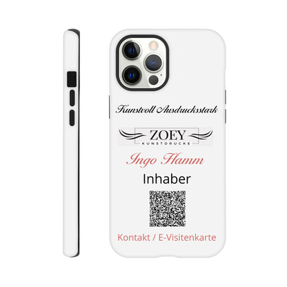 Dekoration mit Charakter. Hartschalen Phone Case für iPhone – QR-Code Visitenkarte: für stilvolle Raumgestaltung. Schlicht, elegant und wirkungsvoll.