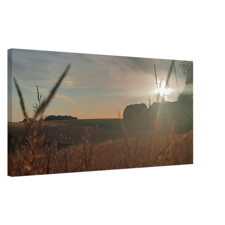 Dekoration mit Charakter. Westerwald Landschaftsbild Leinwand - Kunstdruck Die andere Perspektive: für stilvolle Raumgestaltung. Schlicht, elegant und wirkungsvoll.