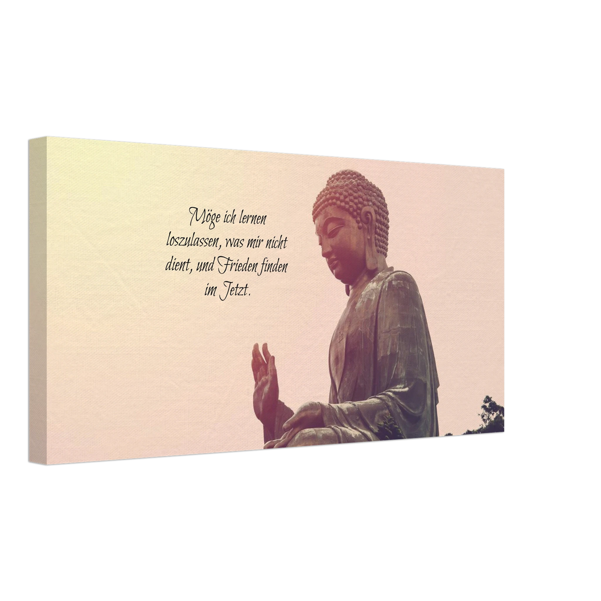 Stimmungsvolle Wandkunst für stilvolle Räume. Tibetan Kraftgebete Canvas Print – Immersive Art Experience: zeitlos und harmonisch. Schlicht, elegant und wirkungsvoll.