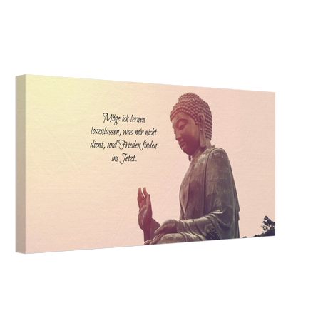 Stimmungsvolle Wandkunst für stilvolle Räume. Tibetan Kraftgebete Canvas Print – Immersive Art Experience: zeitlos und harmonisch. Schlicht, elegant und wirkungsvoll.