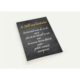 Stimmungsvolle Wandkunst für stilvolle Räume. Trauerspruch schwester- Dankeskarte handgemacht als Kunstdruck: zeitlos und harmonisch. Schlicht, elegant und wirkungsvoll.