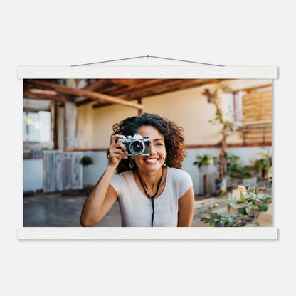 Ein Ausdruck moderner Ästhetik. Individuelles Selbstportrait  mit Holzleisten – Dein Foto als Kunstwerk: für stilvolle Raumgestaltung. Eine besondere Bereicherung für jeden Raum.