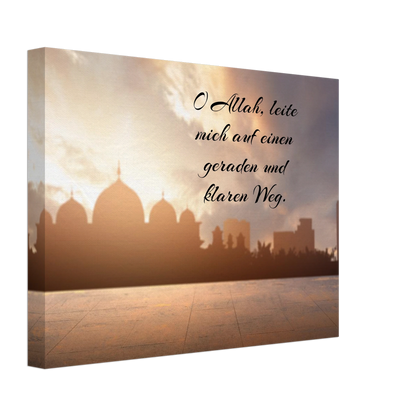 Stimmungsvolle Wandkunst für stilvolle Räume. Islamische Kraftgebete auf Leinwand – Hochwertiger Canvasdruck für spirituelle Momente: zeitlos und harmonisch. Schlicht, elegant und wirkungsvoll.