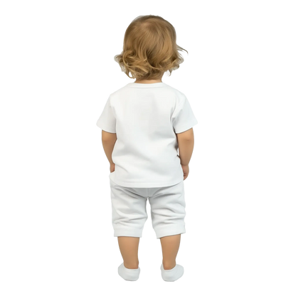 Liebevolle Erinnerung an Kindheitsmomente. Classic Baby Crewneck T-shirt personalisiertes Kindershirt zu Weihnachten🎅: voller Geborgenheit und Fantasie. Ein Highlight für das Kinderzimmer.