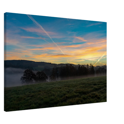 Dekoration mit Charakter. Kunstdruck auf Leinwand - Die sonne läutet den Tag ein  70x100 cm / 28x40″: für stilvolle Raumgestaltung. Schlicht, elegant und wirkungsvoll.