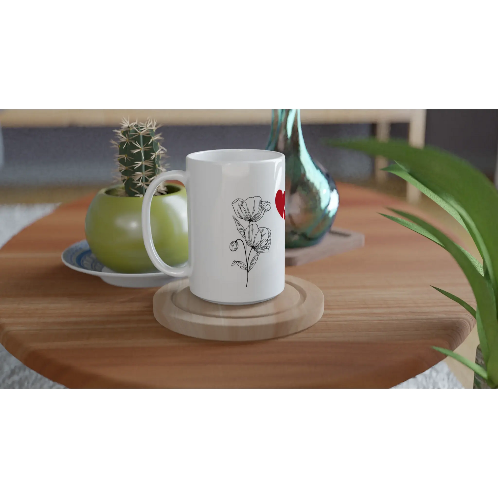 Weiße Keramiktasse 15oz - Zoey Kunstdrucke