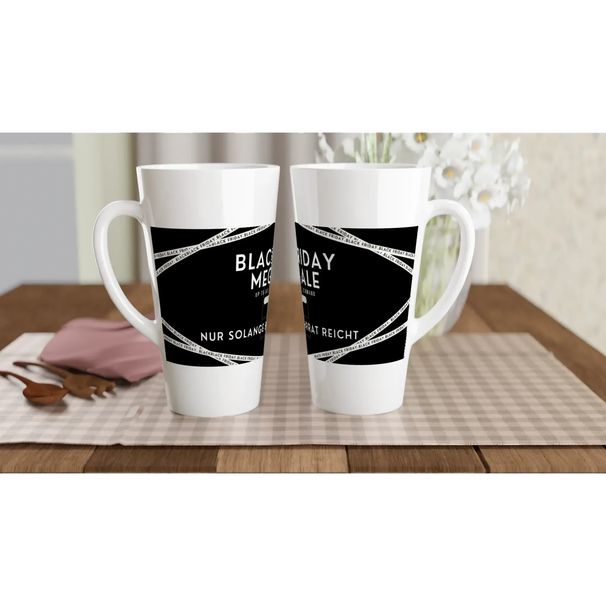 Ein Ausdruck moderner Ästhetik. Personalisierbare Keramiktasse – Dein individueller Tassen-  Black Friday Spezial 25 % auf alle Flaschen und Tassen: passt in jedes Ambiente. Schlicht, elegant und wirkungsvoll.