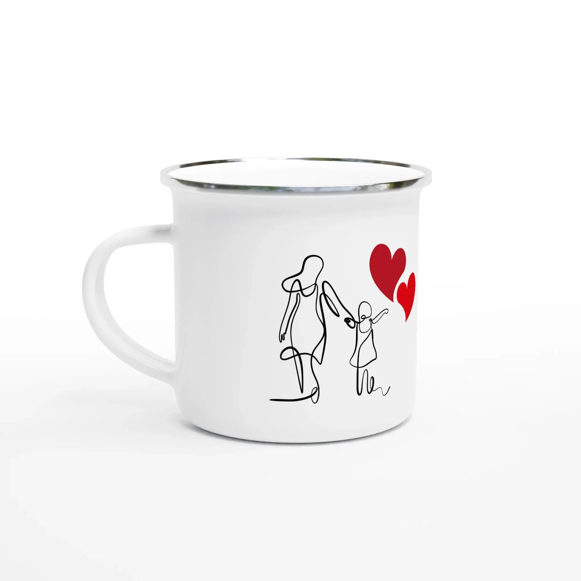 Weiße Emaille-Tasse zum Muttertag personalisieren 💕 - Zoey Kunstdrucke