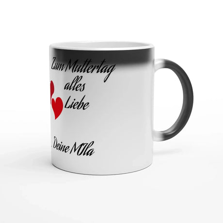 Stimmungsvolle Wandkunst für stilvolle Räume. Magische Keramiktasse 11oz - Mit Herzen Geschenkidee: zeitlos und harmonisch. Schlicht, elegant und wirkungsvoll.