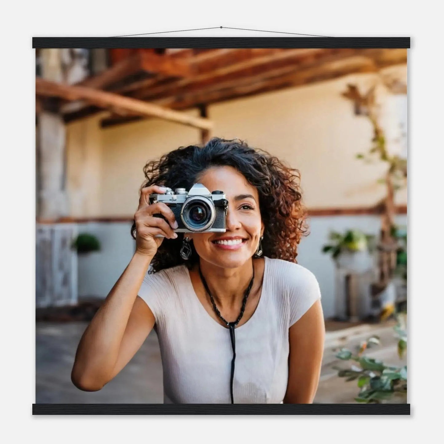 Dekoration mit Charakter. Individuelles Selbstportrait  mit Holzleisten – Dein Foto als Kunstwerk: passt in jedes Ambiente. Schlicht, elegant und wirkungsvoll.