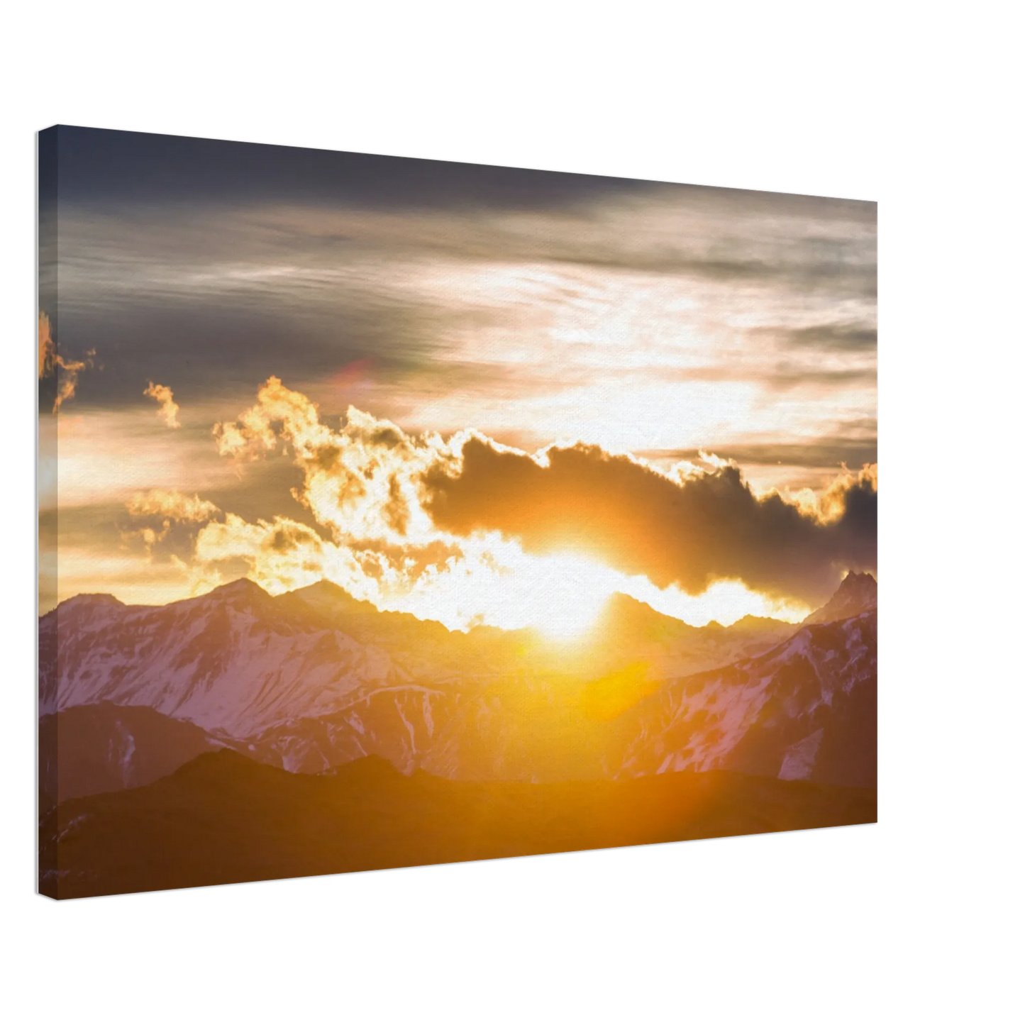 Ein Ausdruck moderner Ästhetik. Hochwertiger Kunstdrucke auf Leinwand -  Sonnenaufgang: zeitlos und harmonisch. Eine besondere Bereicherung für jeden Raum.