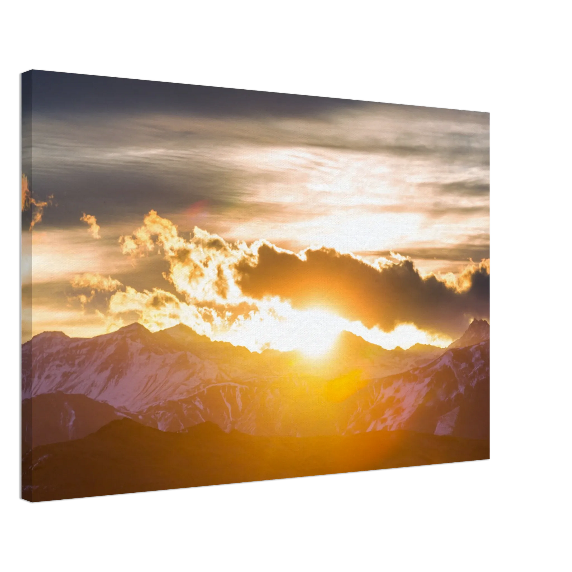 Ein Ausdruck moderner Ästhetik. Hochwertiger Kunstdrucke auf Leinwand -  Sonnenaufgang: zeitlos und harmonisch. Eine besondere Bereicherung für jeden Raum.