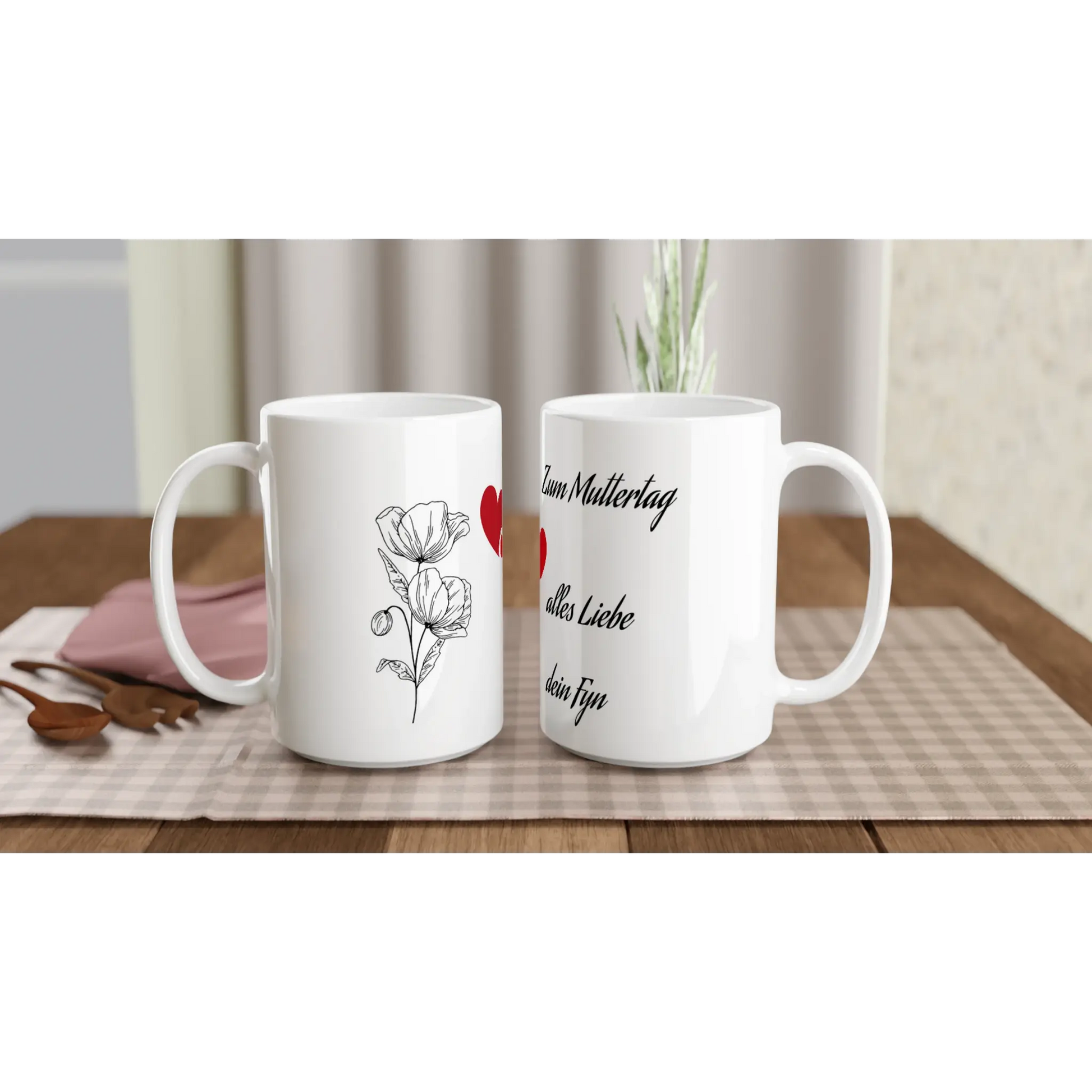 Weiße Keramiktasse 15oz - Zoey Kunstdrucke