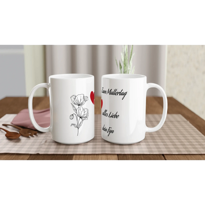 Weiße Keramiktasse 15oz - Zoey Kunstdrucke