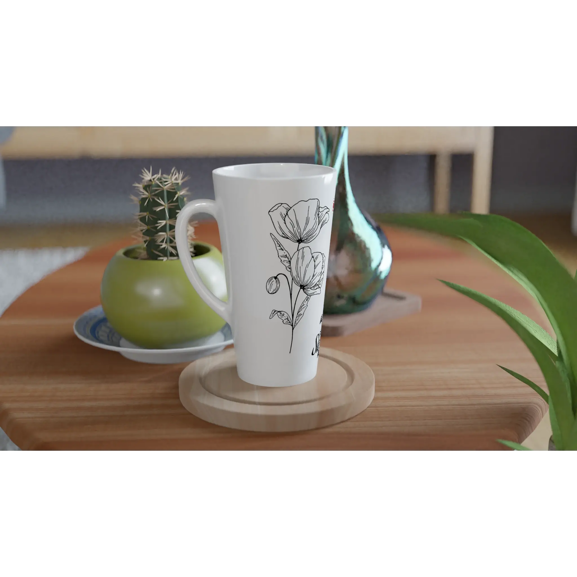 Weiße Latte-Tasse 17oz - Zoey Kunstdrucke