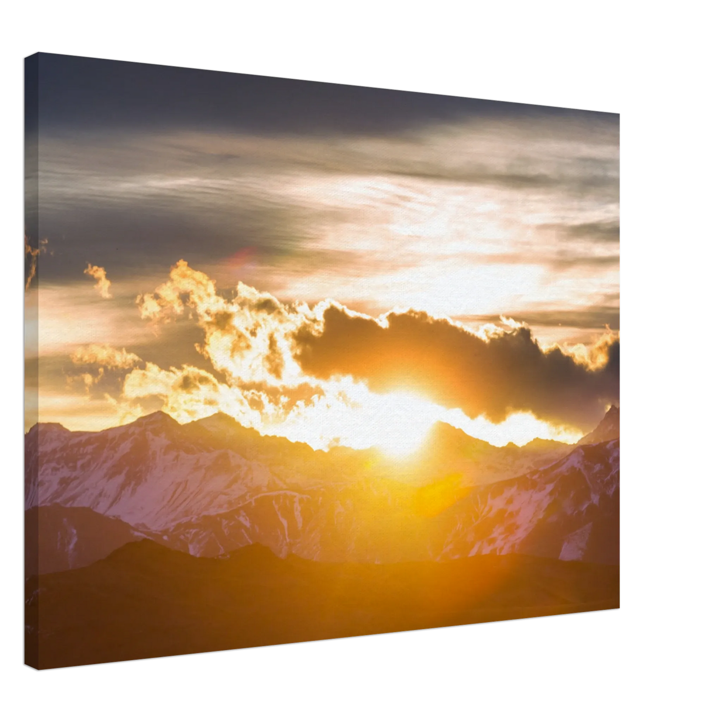 Dekoration mit Charakter. Hochwertiger Kunstdrucke auf Leinwand -  Sonnenaufgang: zeitlos und harmonisch. Schlicht, elegant und wirkungsvoll.