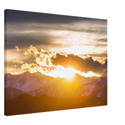 Dekoration mit Charakter. Hochwertiger Kunstdrucke auf Leinwand -  Sonnenaufgang: zeitlos und harmonisch. Schlicht, elegant und wirkungsvoll.