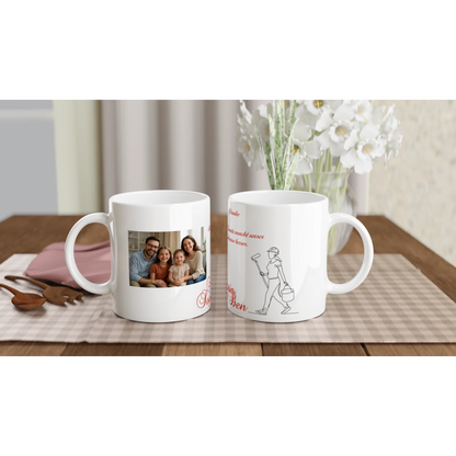 Dekoration mit Charakter. Personalized Cleaning Lady Gift Mug – Custom Ceramic 11oz with Colored Accents: zeitlos und harmonisch. Schlicht, elegant und wirkungsvoll.