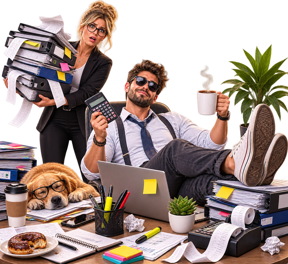 Lustige Buchhalter-Tasse – Bürochaos mit Humor