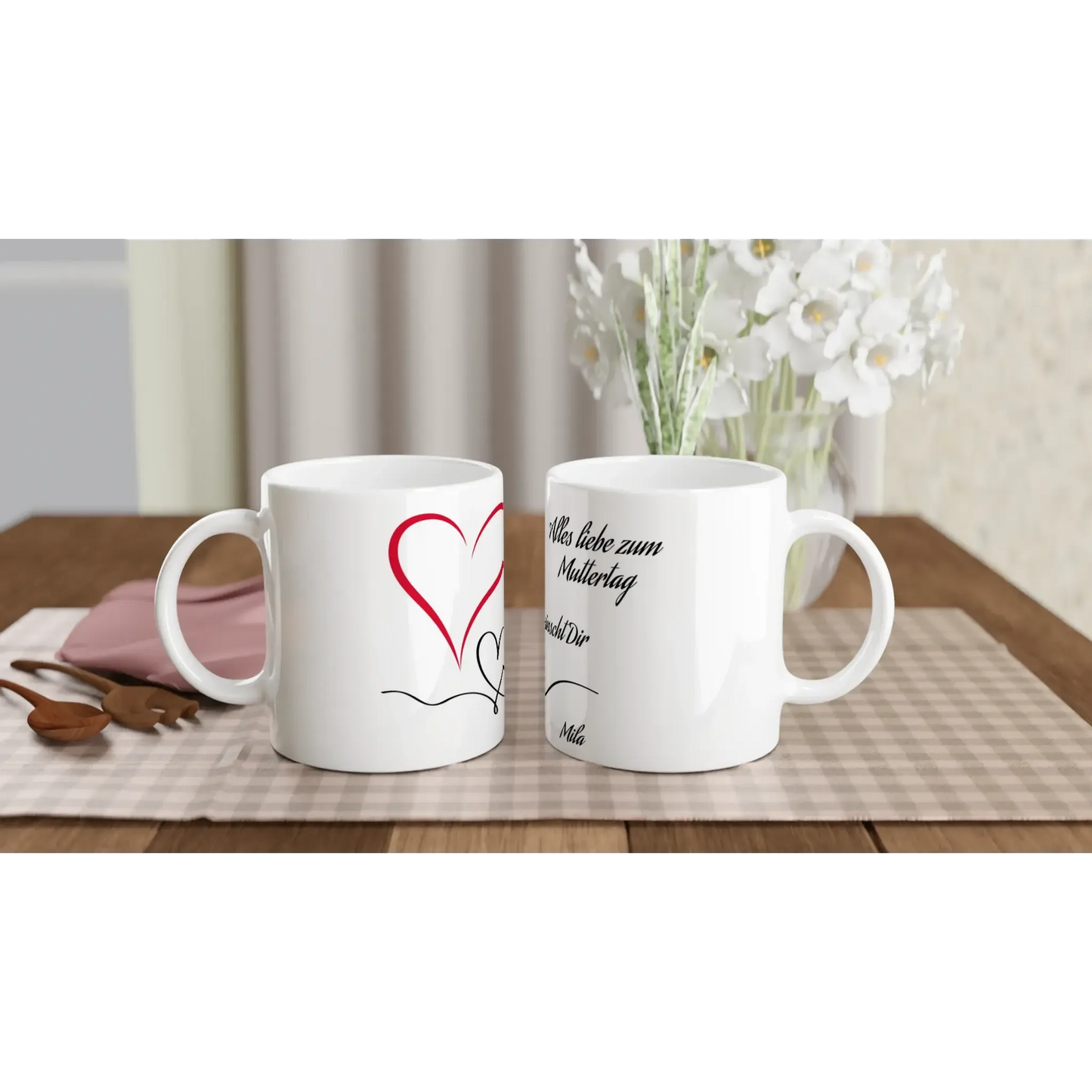 Hochwertige Keramiktasse für jeden Anlass. Weiße Keramiktasse 11oz mit Farbe an der Innenseite: ideal für Büro, Homeoffice oder Zuhause. Perfekt als Geschenk für jeden Anlass.
