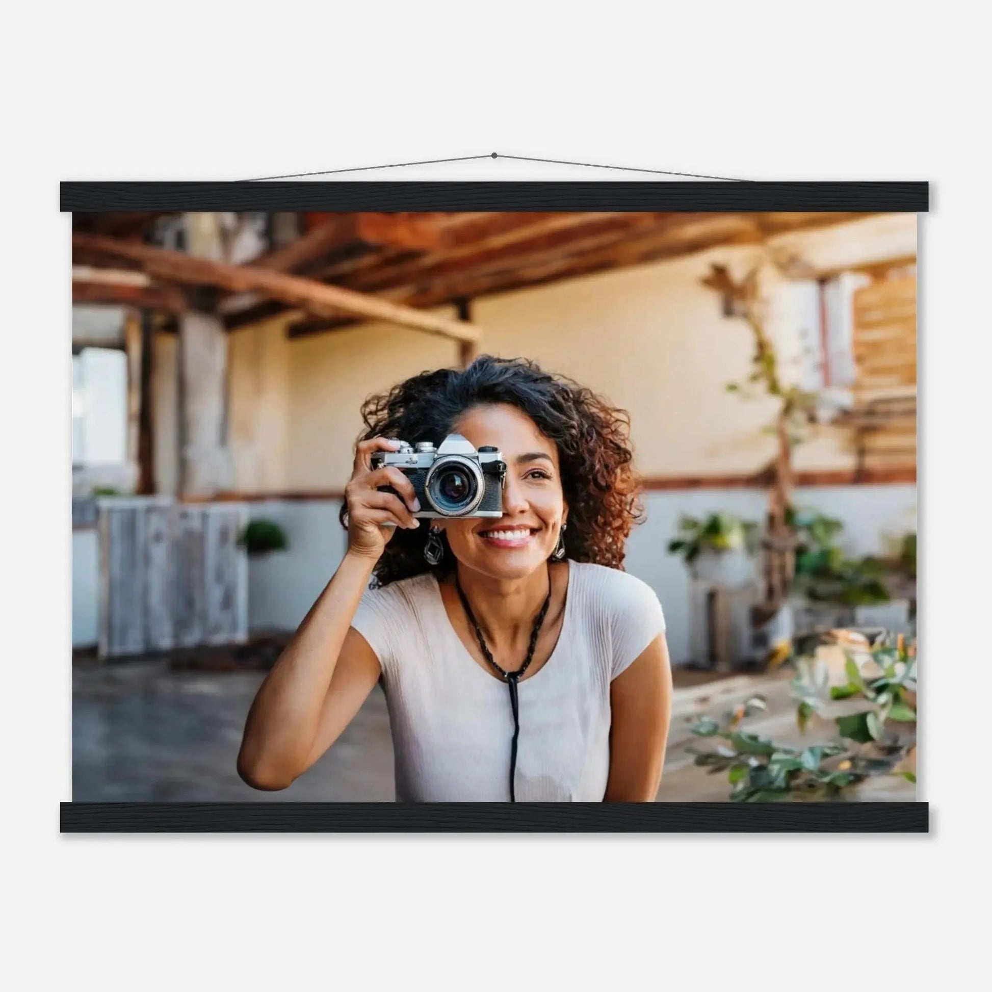 Stimmungsvolle Wandkunst für stilvolle Räume. Individuelles Selbstportrait  mit Holzleisten – Dein Foto als Kunstwerk: für stilvolle Raumgestaltung. Schlicht, elegant und wirkungsvoll.