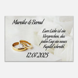 Einzigartige Erinnerung an einen besonderen Tag. Personalisierte Hochzeits-Leinwand – Zeitloser Kunstdruck: symbolisiert Liebe und Zusammenhalt. Ein bleibendes Andenken an einen einmaligen Tag.