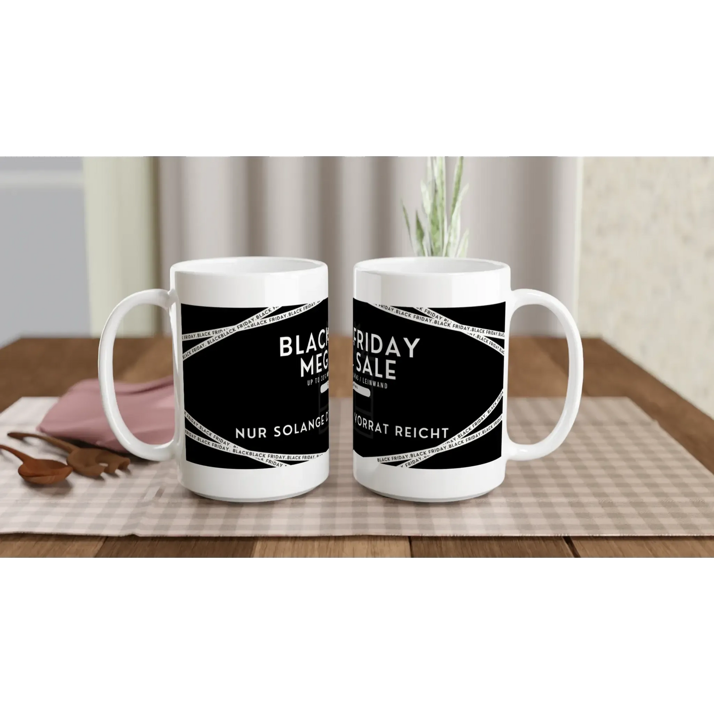 Dekoration mit Charakter. Personalisiert bedruckte Tasse – Keramik, spülmaschinenfest & lebendig Black Friday Spezial 25 % auf Tassen und Flaschen: passt in jedes Ambiente. Schlicht, elegant und wirkungsvoll.