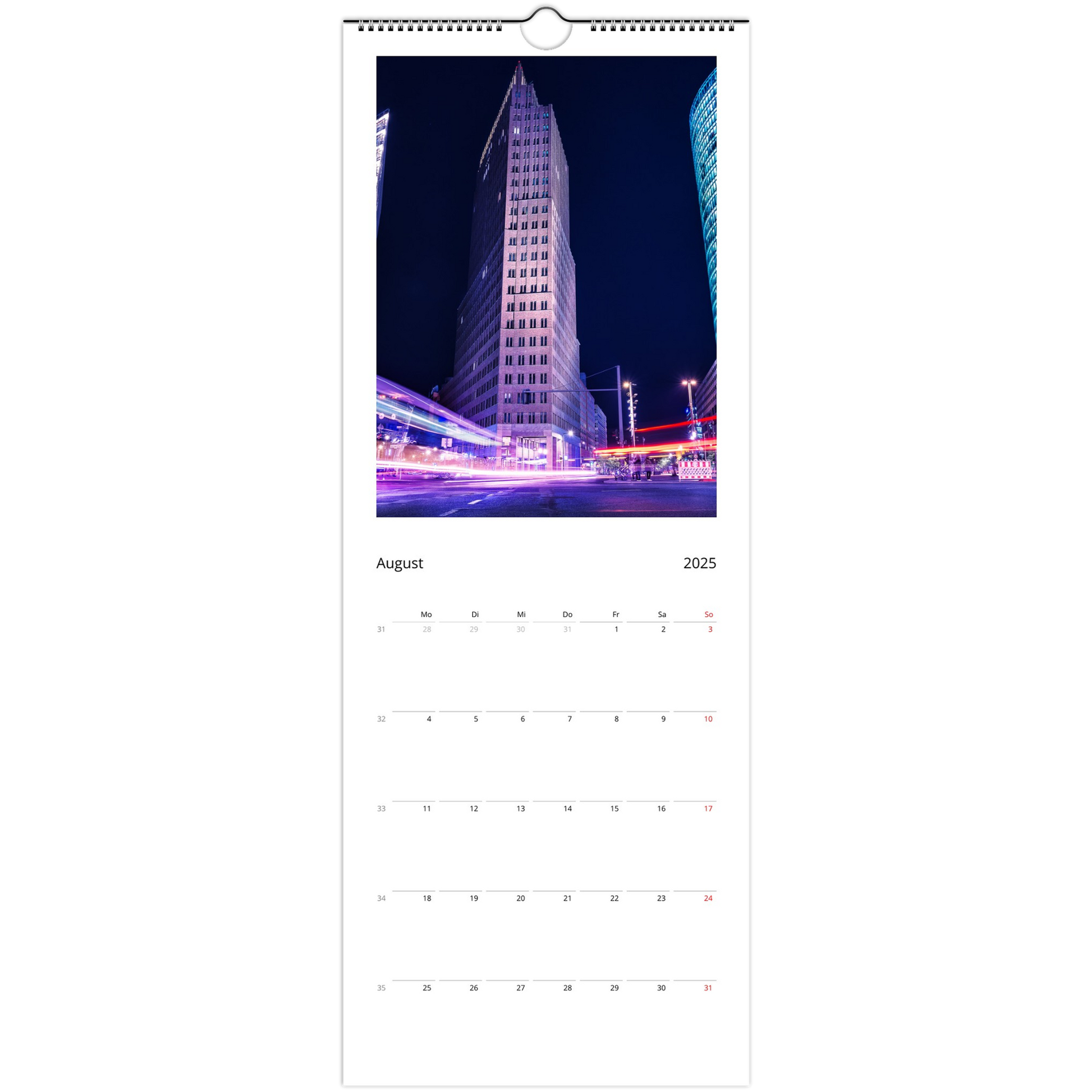 Ein Ausdruck moderner Ästhetik. Wandkalender 2025 personalisierbar  (EU & Rest der Welt): zeitlos und harmonisch. Eine besondere Bereicherung für jeden Raum.