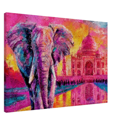 Ein Ausdruck moderner Ästhetik. Leinwand Bunter Elefant in leuchtenden Farben 70x100 cm / 28x40″: passt in jedes Ambiente. Eine besondere Bereicherung für jeden Raum.