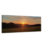 Abendrot in den Hügeln - Landschaftsbild auf Leinwand im Westerwald – Leinwand-Kunstdruck als dekorative Wandgestaltung