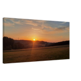 Abendrot in den Hügeln - Landschaftsbild auf Leinwand im Westerwald – Leinwandbild mit dekorativer Motivgestaltung
