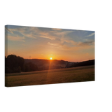 Abendrot in den Hügeln - Landschaftsbild auf Leinwand im Westerwald – Wandbild auf Leinwand mit individuell gewähltem Motiv