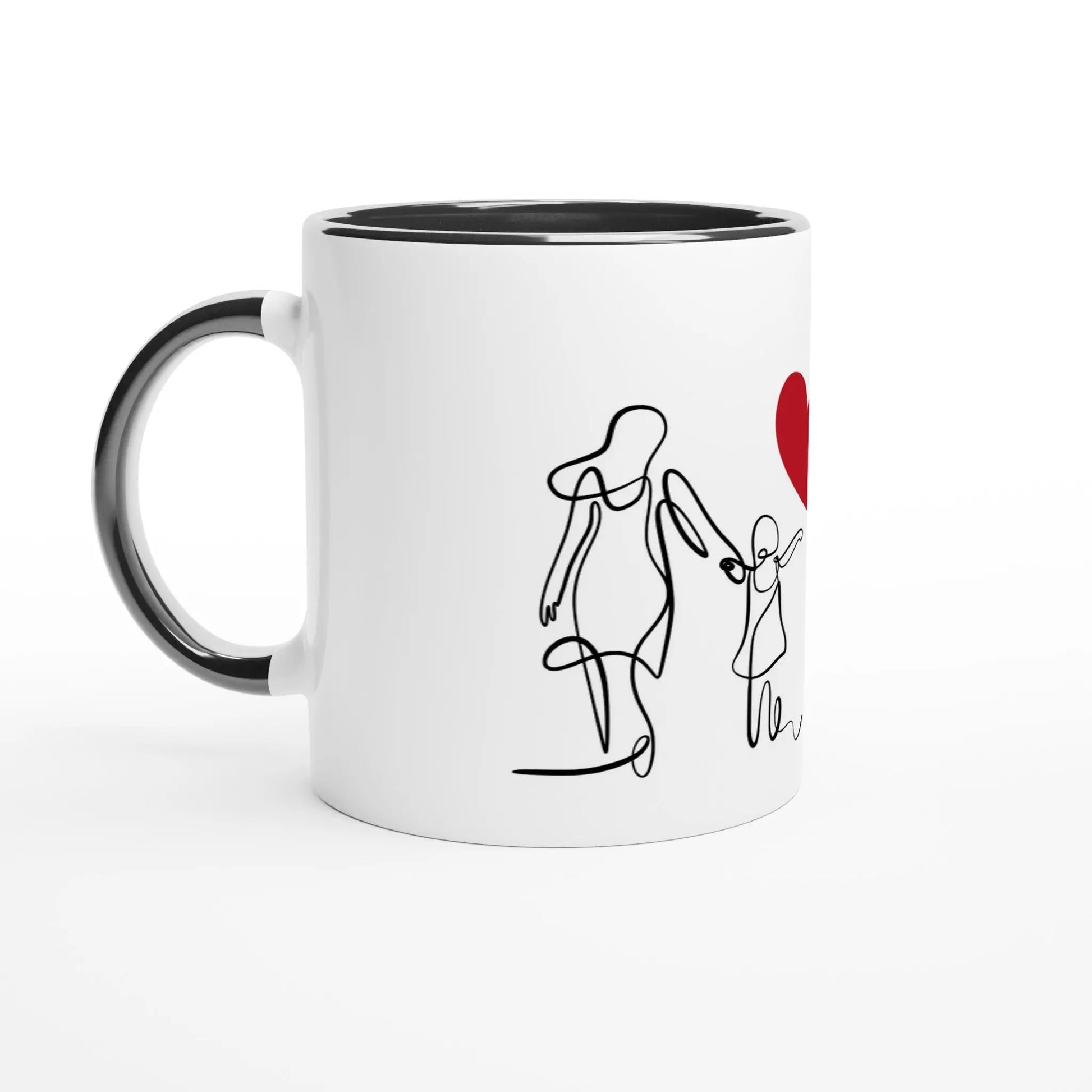 Weiße Keramiktasse 11oz mit Farbe an der Innenseite - Zoey Kunstdrucke