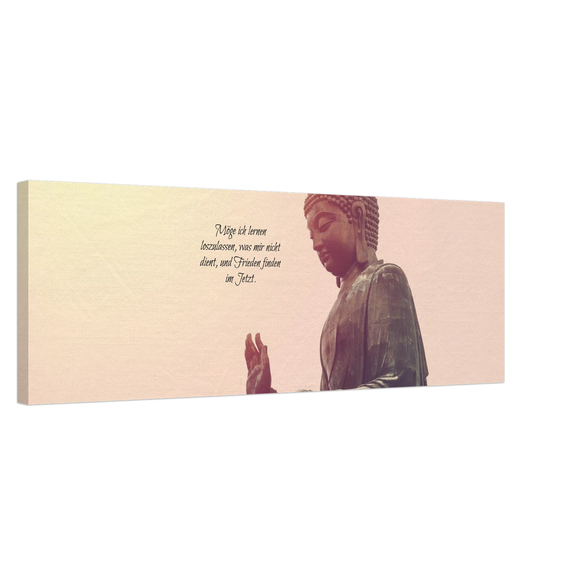 Stimmungsvolle Wandkunst für stilvolle Räume. Tibetan Kraftgebete Canvas Print – Immersive Art Experience: zeitlos und harmonisch. Schlicht, elegant und wirkungsvoll.