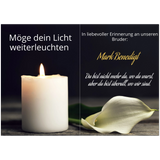 Dekoration mit Charakter. Trauerspruch Bruder- Dankeskarte handgemacht als Kunstdruck: zeitlos und harmonisch. Schlicht, elegant und wirkungsvoll.
