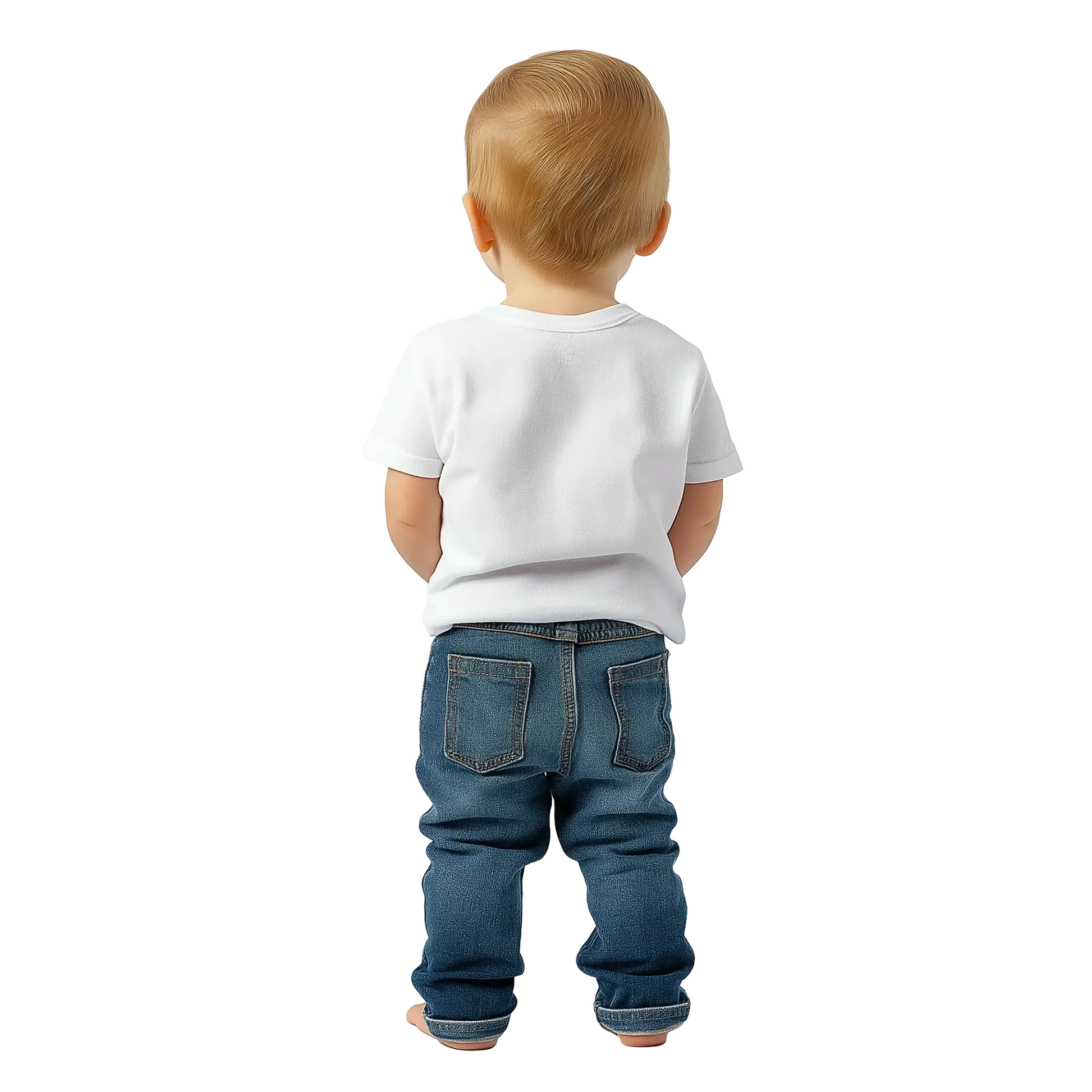 Liebevolle Erinnerung an Kindheitsmomente. Classic Baby Crewneck T-shirt personalisiertes Kindershirt zu Weihnachten🎅: freundlich und verspielt gestaltet. Zaubert ein Lächeln auf jedes Gesicht.