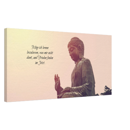 Stimmungsvolle Wandkunst für stilvolle Räume. Tibetan Kraftgebete Canvas Print – Immersive Art Experience: zeitlos und harmonisch. Schlicht, elegant und wirkungsvoll.