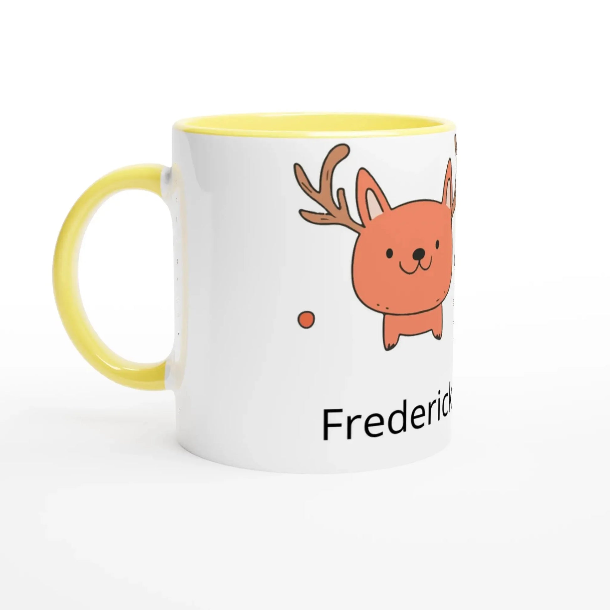 Liebevolle Erinnerung an Kindheitsmomente. 11oz Keramik Becher mit ca 312 Ml Weihnachtsmotiv zum personalisieren: freundlich und verspielt gestaltet. Ein Highlight für das Kinderzimmer.
