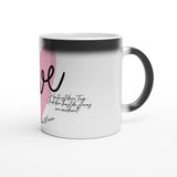 Liebevoll gestaltete personalisierte Tasse. Kreative Geschenkidee Muttertag - Schimmernde Tasse mit Überraschungsdruck: mit eigenem Namen, Spruch oder Foto. Perfekt als Geschenk für jeden Anlass.