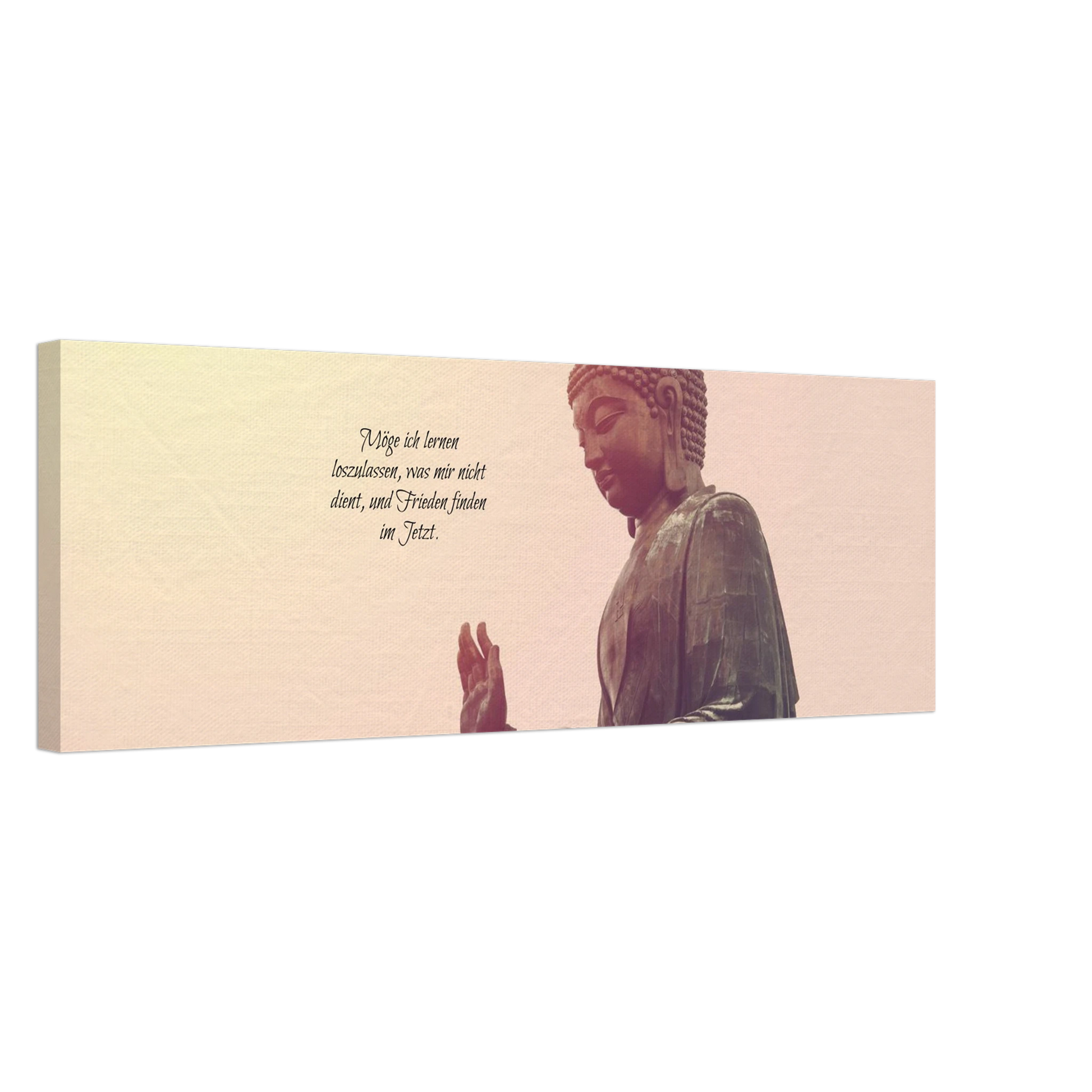 Stimmungsvolle Wandkunst für stilvolle Räume. Tibetan Kraftgebete Canvas Print – Immersive Art Experience: zeitlos und harmonisch. Schlicht, elegant und wirkungsvoll.