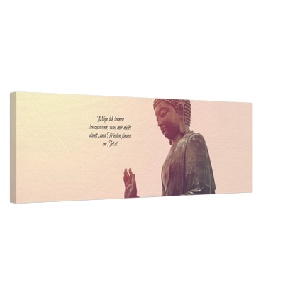 Stimmungsvolle Wandkunst für stilvolle Räume. Tibetan Kraftgebete Canvas Print – Immersive Art Experience: zeitlos und harmonisch. Schlicht, elegant und wirkungsvoll.