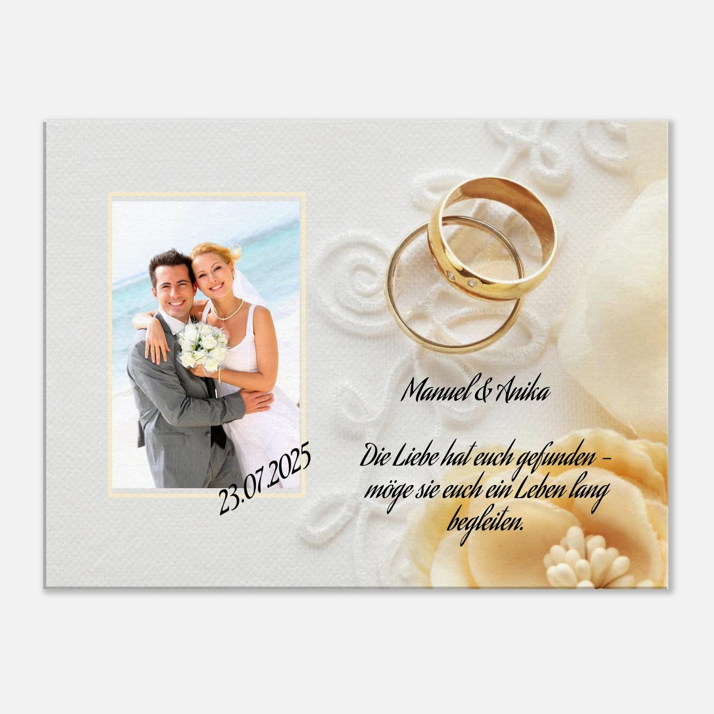 Ein Ausdruck moderner Ästhetik. perfekte Geschenkidee Hochzeit - Leinwanddruck personalisierbar: für stilvolle Raumgestaltung. Eine besondere Bereicherung für jeden Raum.